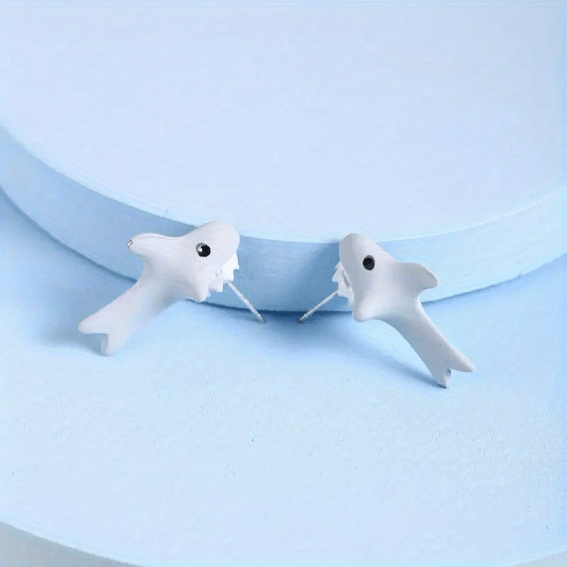 Animal Cartoon Stud Earrings Funny Bite Ear Piercing Jewelry