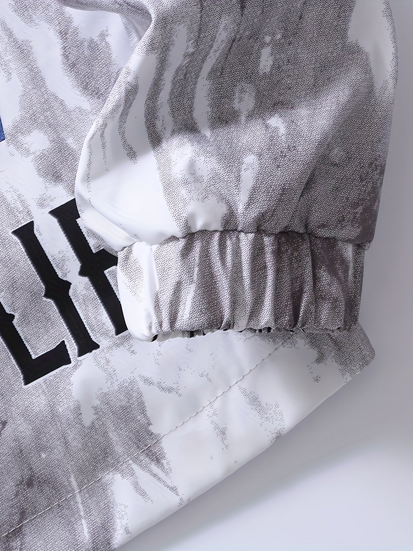 Men's Robot & Letter Print Windproof Jacket