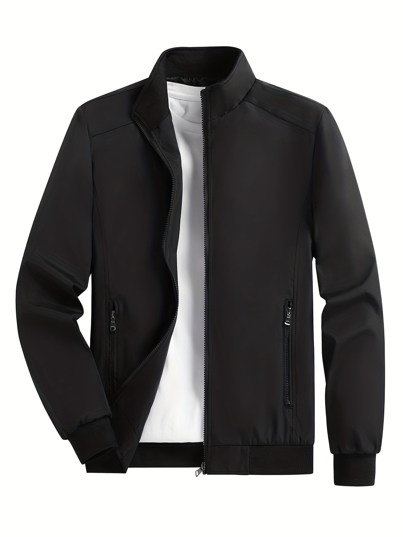 Men's Lightweight Stand Collar Zipper Jacket
