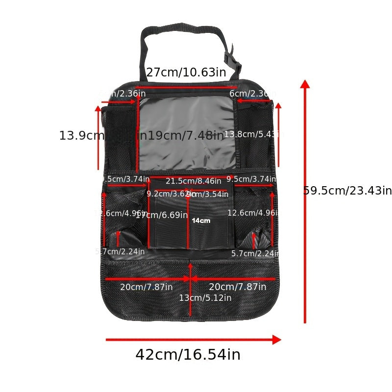 2pcs Car Back Seat Organiser Tablet Holder Storage Kick Mats Kids Toys Pockets