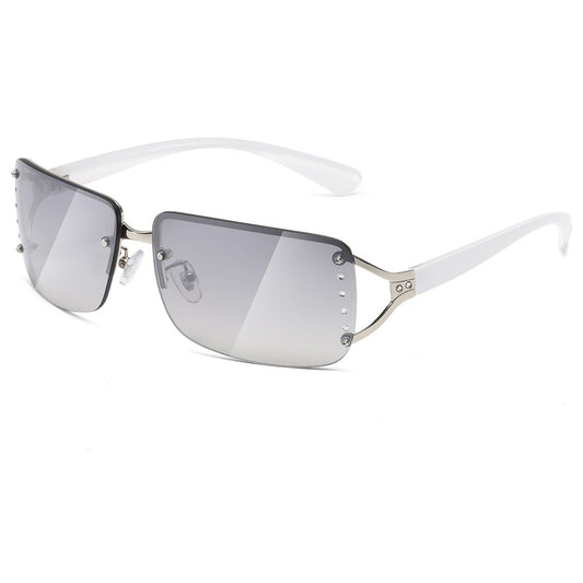 Y2K Sunglasses Women Rimless Rectangle Sun Glasses Shades