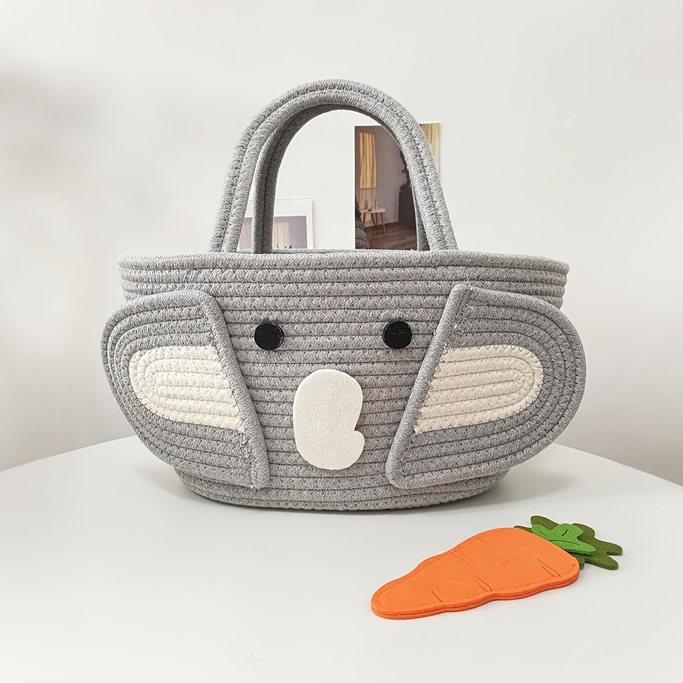 Elephant Themed Diaper Storage Basket Durable Polyester