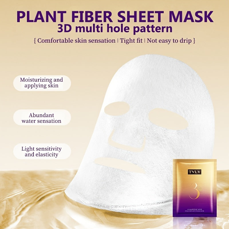 Hyaluronic Acid Collagen Mask 15pcs Moisturizing Even Skin Tone Smooth Wrinkles