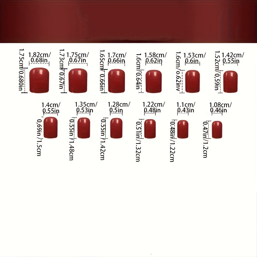 Vintage Floral Square Press On Nails - 24pcs