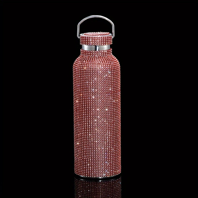 Sparkling Studded Vacuum Flask 500ml Insulated Water Bottles Travel Thermal Cups