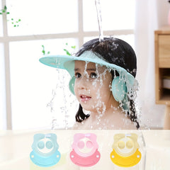 Baby Shower Cap Bathing Cap Adjustable Visor Hat Safe Shampoo