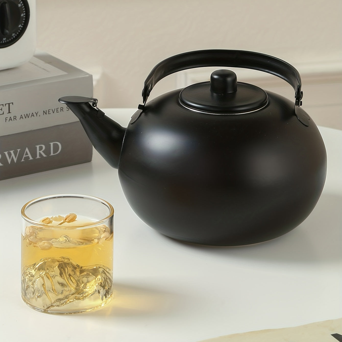 Stainless Steel Kettle with Long Strainer for Tea, Wine, Barbecue