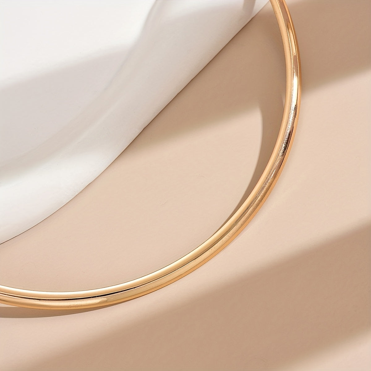 18K Plated Golden Collar Neck Ring Fine Jewelry Choker