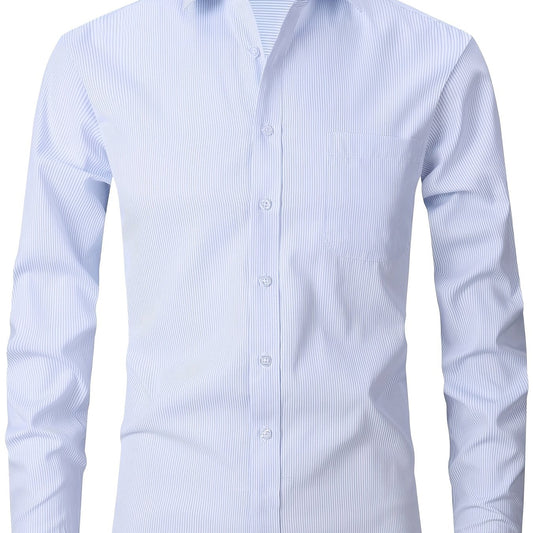 Men's Striped Regular Fit Button Up Shirt