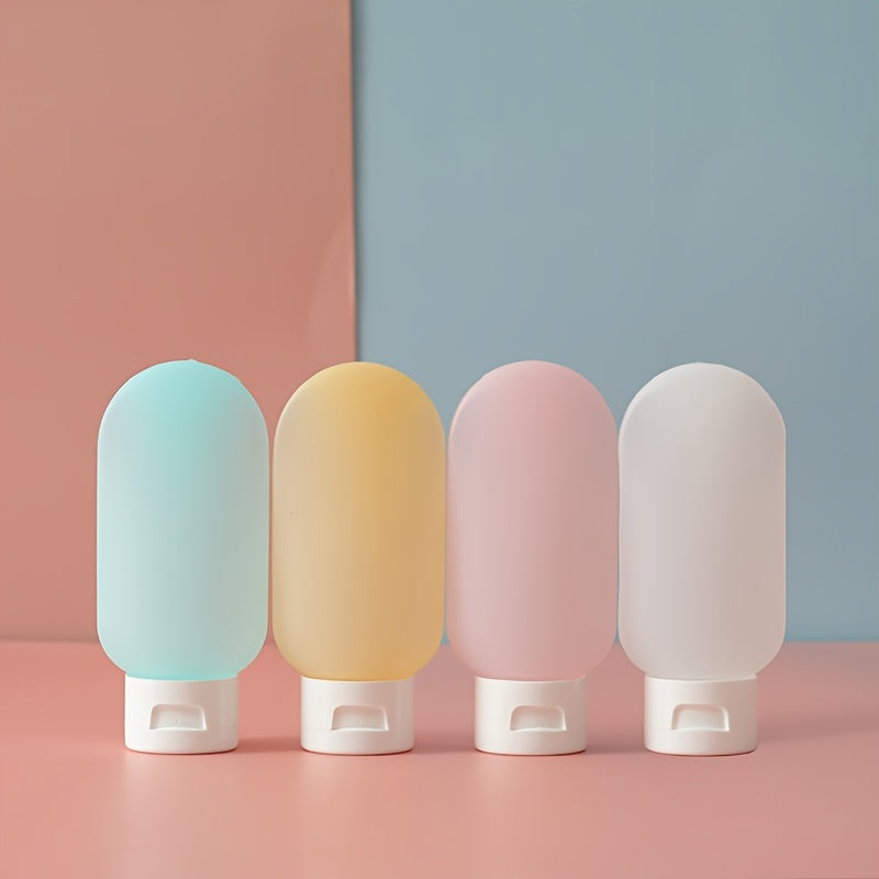 3pcs Silicone Travel Bottles Leakproof Refillable Squeeze Tubes Vibrant Colors