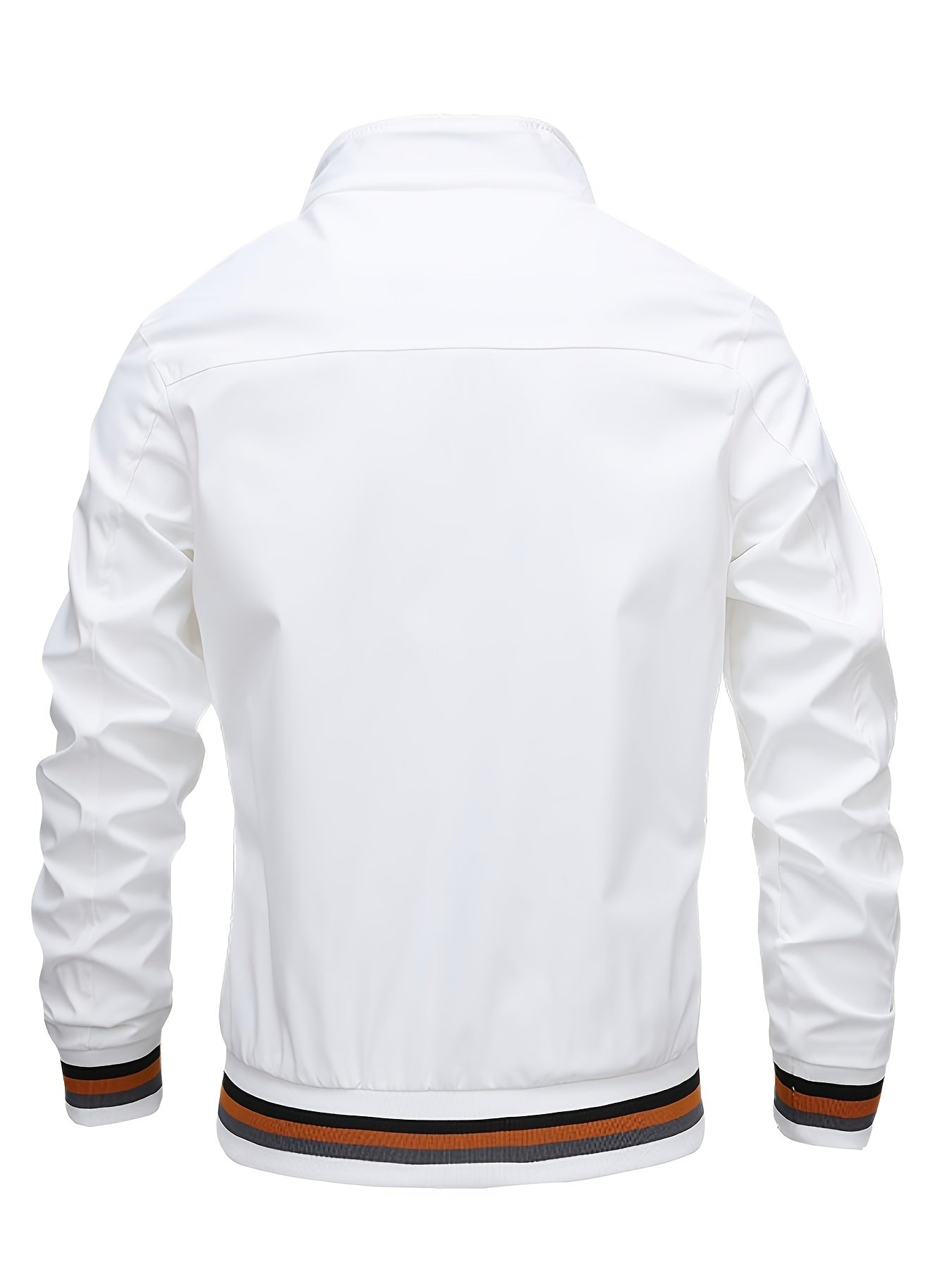 Men's Stand Collar Windbreaker Jacket for Spring Autumn