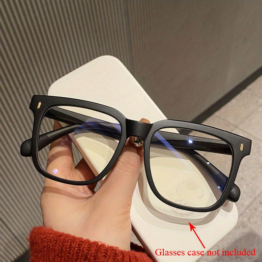 Matte Square Clear Lens Light Blocking Glasses for Men Women