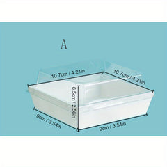 50pcs Clear Lid Cake Box Ideal for Cakes Chocolates Cookies - Great for Parties