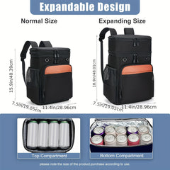 FLXUR Insulated Backpack Cooler Double Layer Waterproof Leakproof Expandable Hea