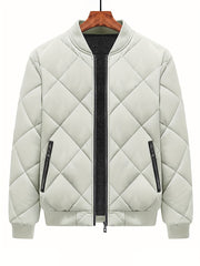 Men's Warm Fleece Baseball Collar Zip Up Jacket Coat