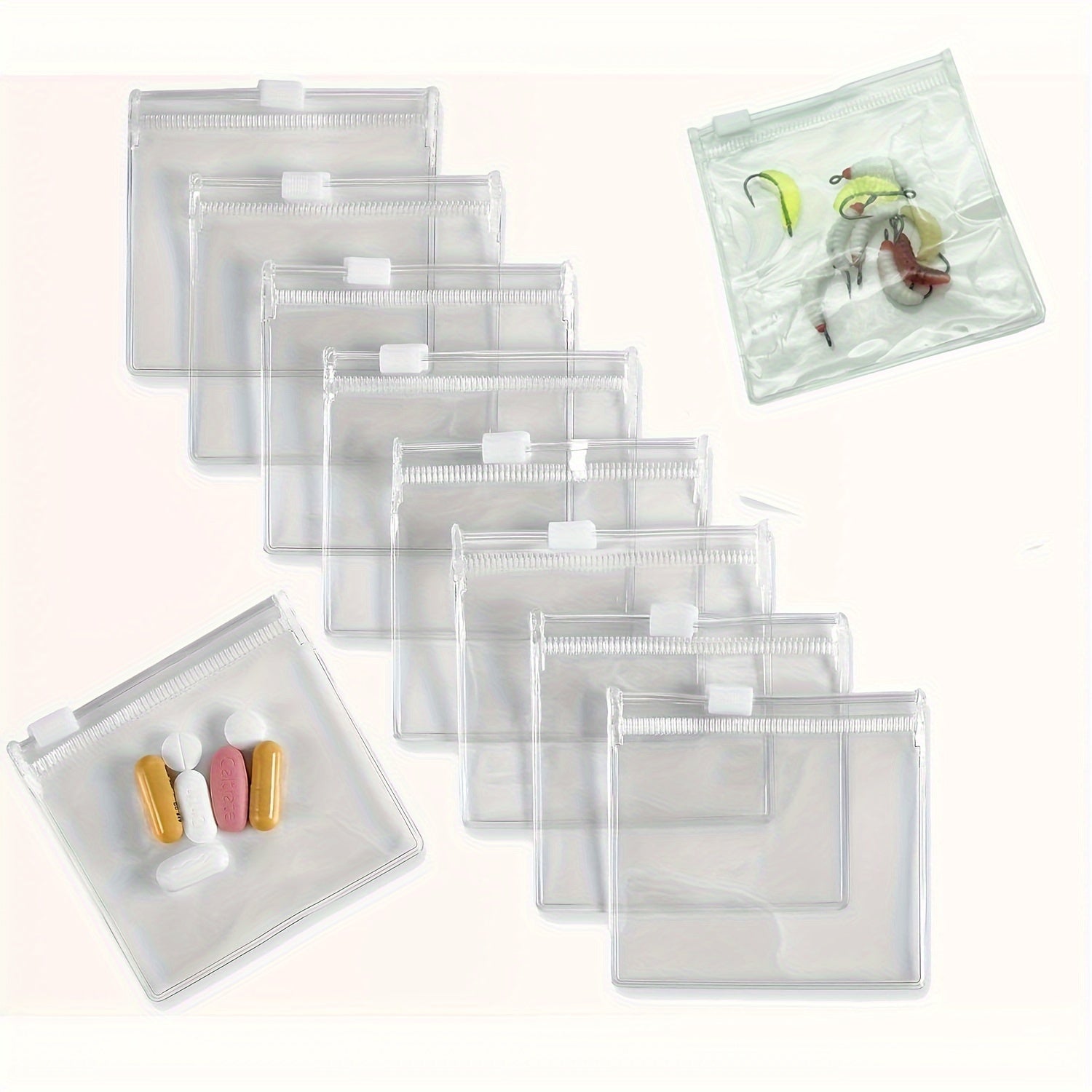 Reusable Medicine Storage Bag Set - Small Zipper Medicine Bag