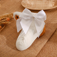 4 Pairs Baby Girls Bowknot Socks Ultra Thin Mesh Breathable Comfy Summer Socks
