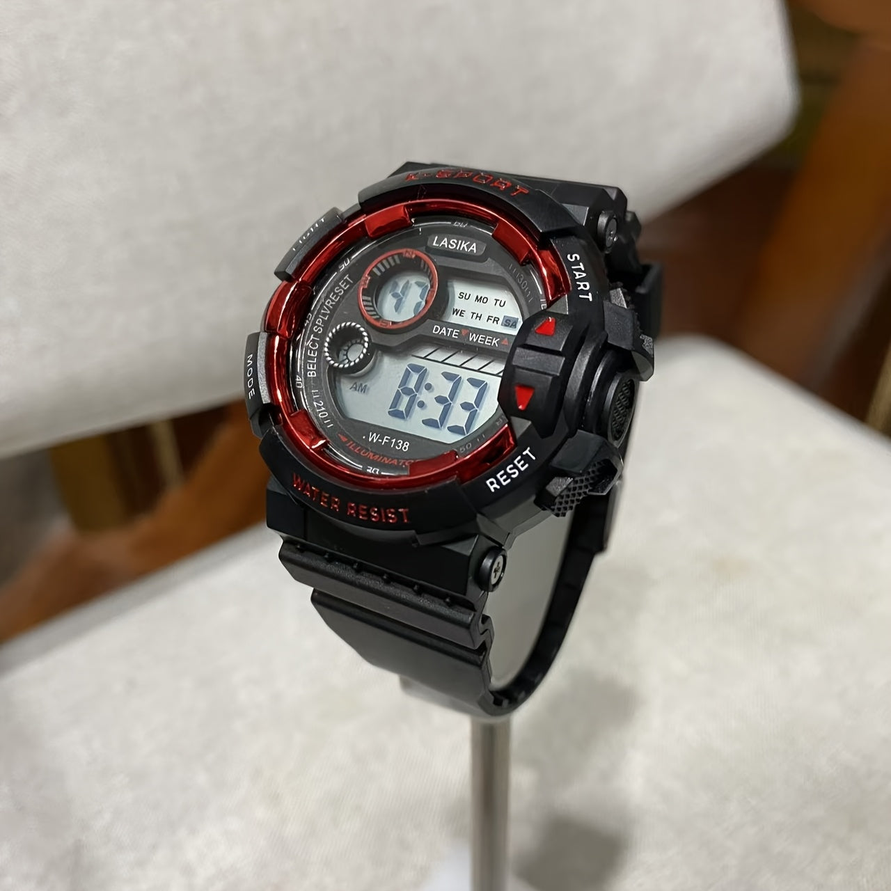 Boys' Digital Watch Alarm Luminous Display IPX7 TPU Strap Running Camping