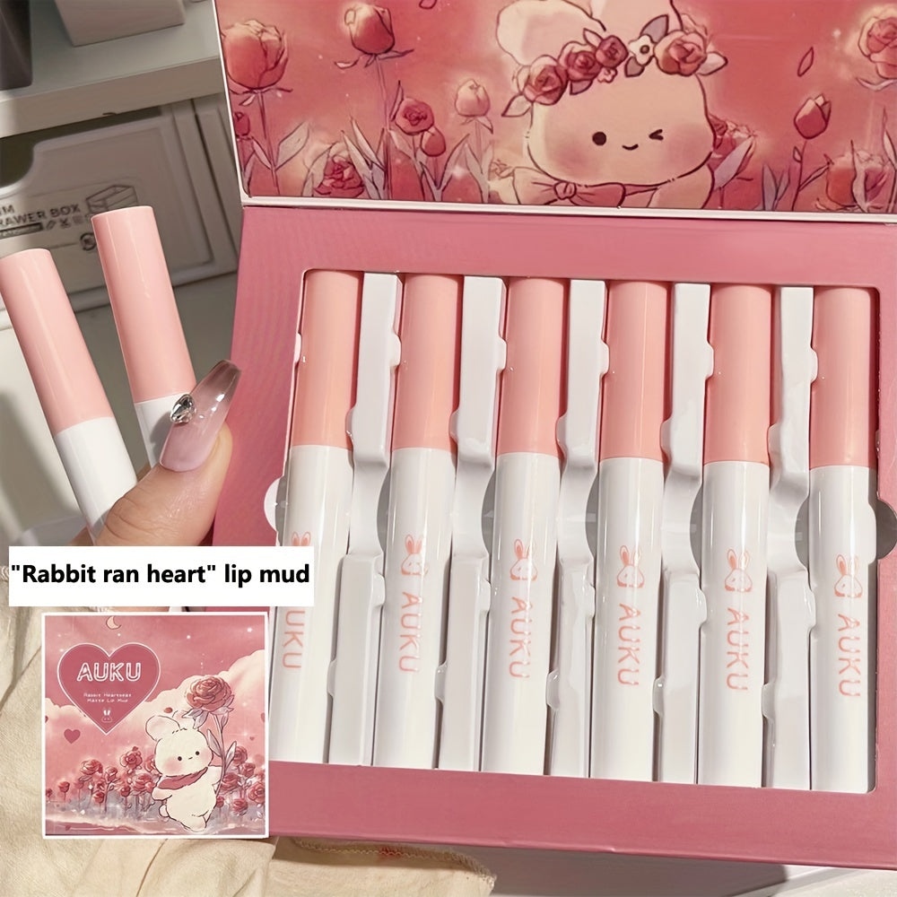 6-Pc Set Velvet Lip Glaze Natural Makeup Full Rendering Gift Women