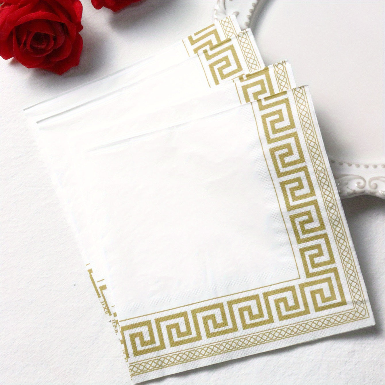 20pcs Printed Napkin Disposable Dining Tissue Napkin for Wedding Decor