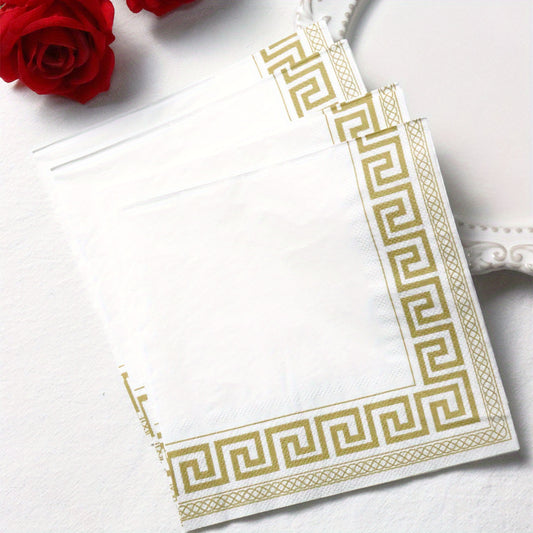 20pcs Printed Napkin Disposable Dining Tissue Napkin for Wedding Decor
