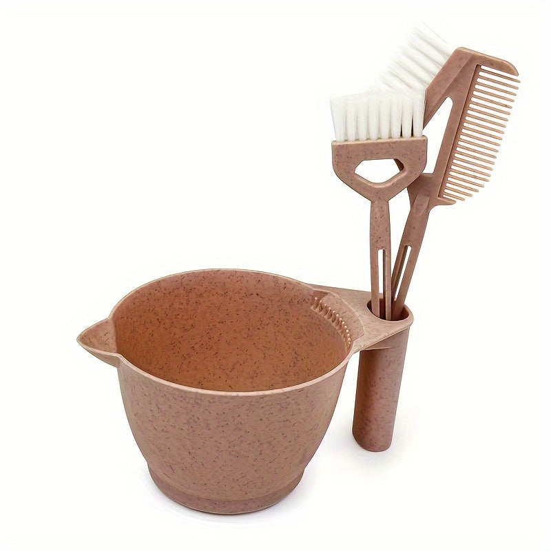 Eco Wheat Straw Hair Dye Kit w/ Bowl & Brush Set for Normal Hair