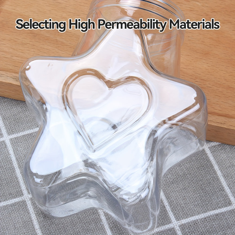 17oz Transparent Star Milk Tea Juice Bottle BPA-Free