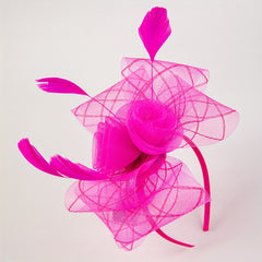 Big Mesh Bow Flowers Hair Hoop Headwear Hair Accessories For Girls