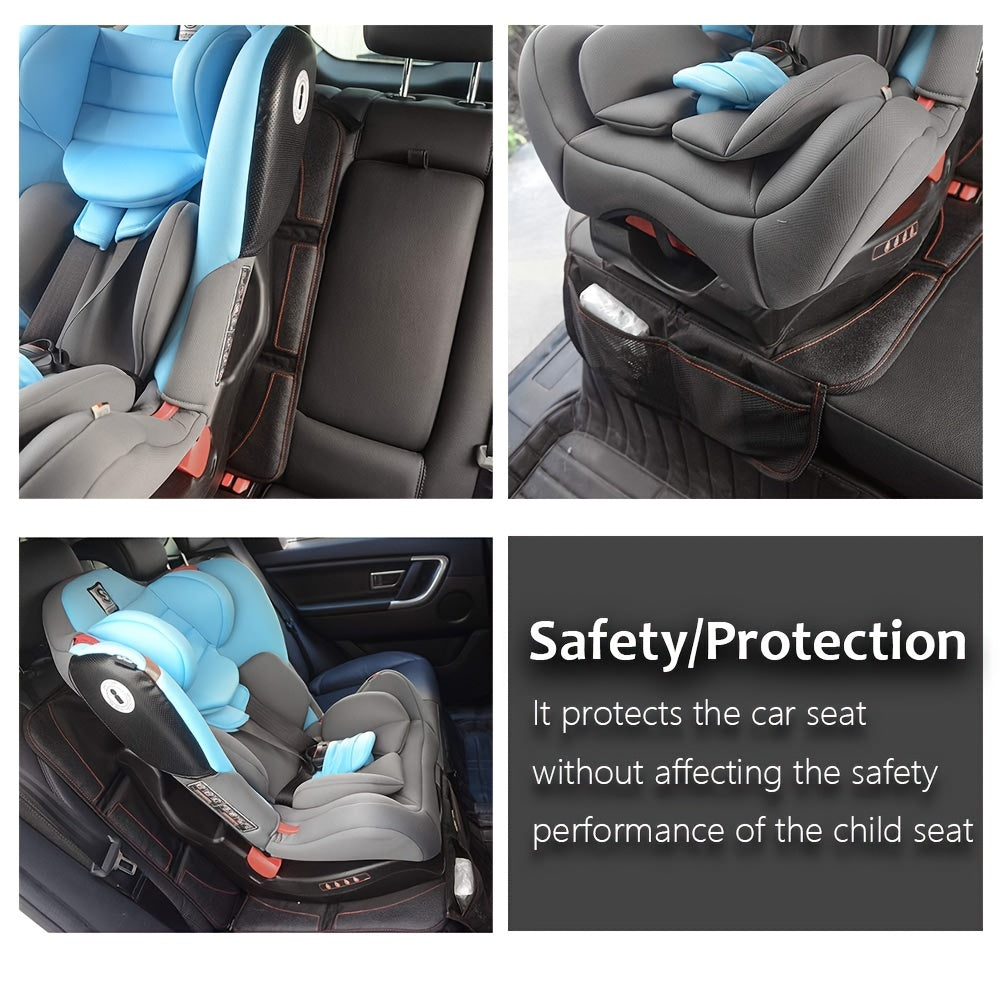 Car Seat Protector Large Size 600D Fabric Thick Padding & Storage Pockets