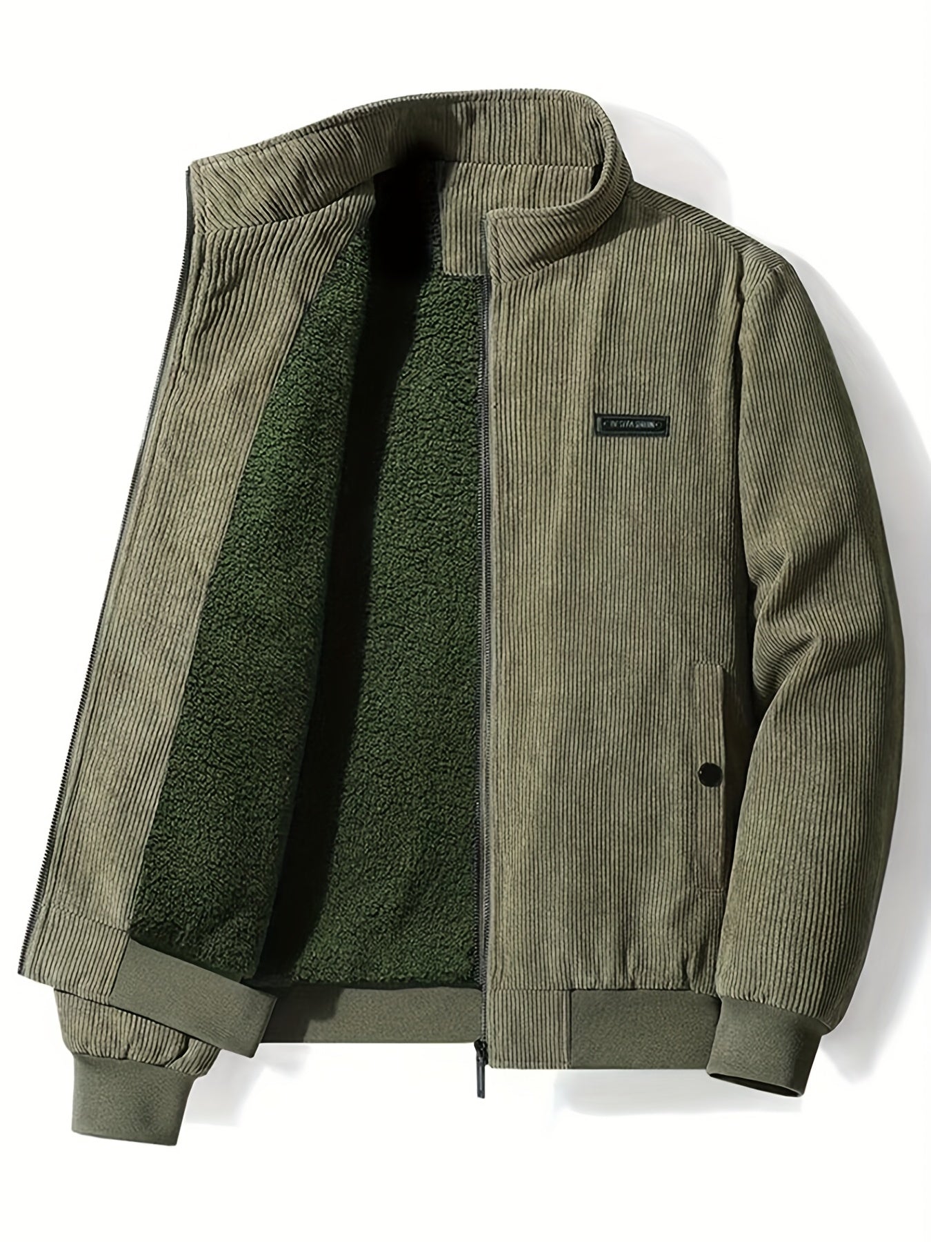 Men's Fleece Zip Jacket Casual Comfortable Coat Fall Winter