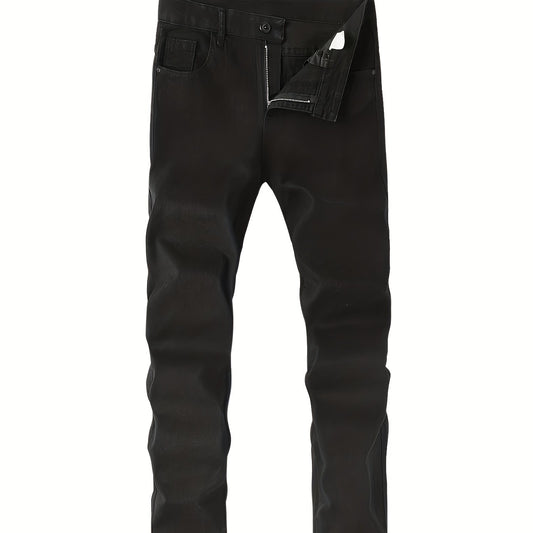 Men's Slim Fit Straight Leg Jeans Casual Street Style Medium Stretch Denim Pants
