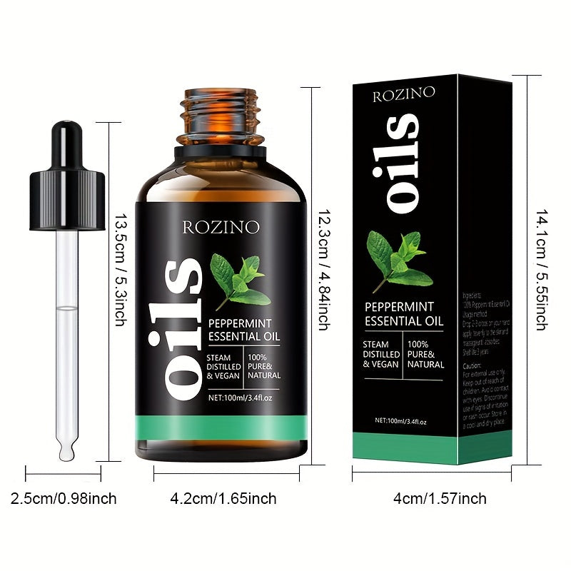 100ml Peppermint Essential Oil 100% Natural for Massage Skin Care Aromatherapy