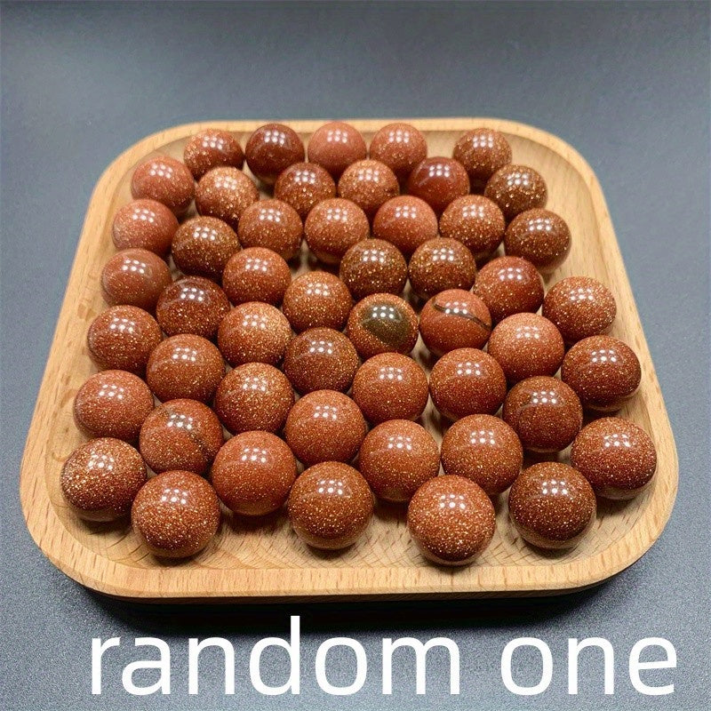 Golden Sandstone Red Ball Healing Stone for Decoration