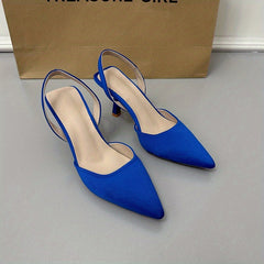 Women's Slingback Stiletto Heels Ankle Strap Sandals Dress Shoes