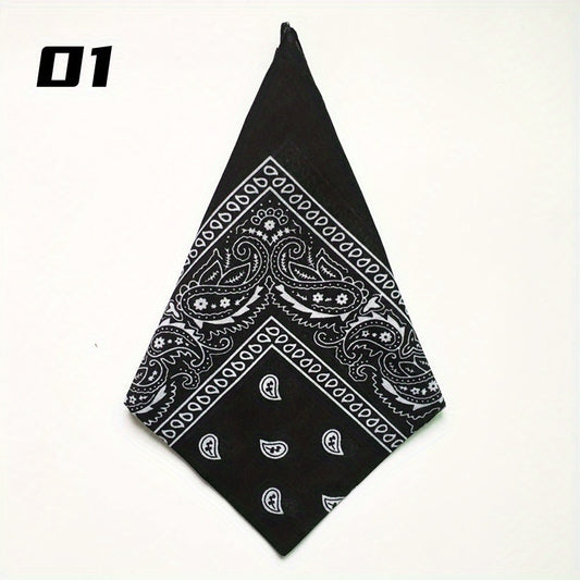 Paisley Print Bandana Vintage Head Scarf Neckerchief Cowboy Cowgirl Head Wrap