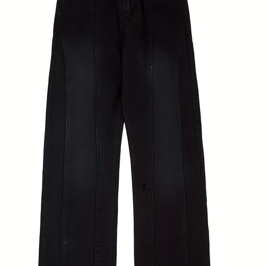 Loose Fit Wide Leg Jeans Mens Street Style Denim Pants