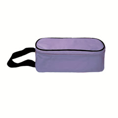 Bright Pink Insulated Lunch Bag with Zipper Durable PVC Tote