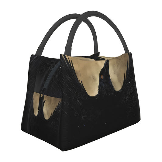 Crow Pattern Portable Cooler Bag Insulated Lunch Tote for Camping Picnic Beach