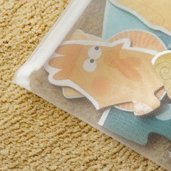 3pcs Transparent Storage Bags with Zipper for Toys & Puzzles