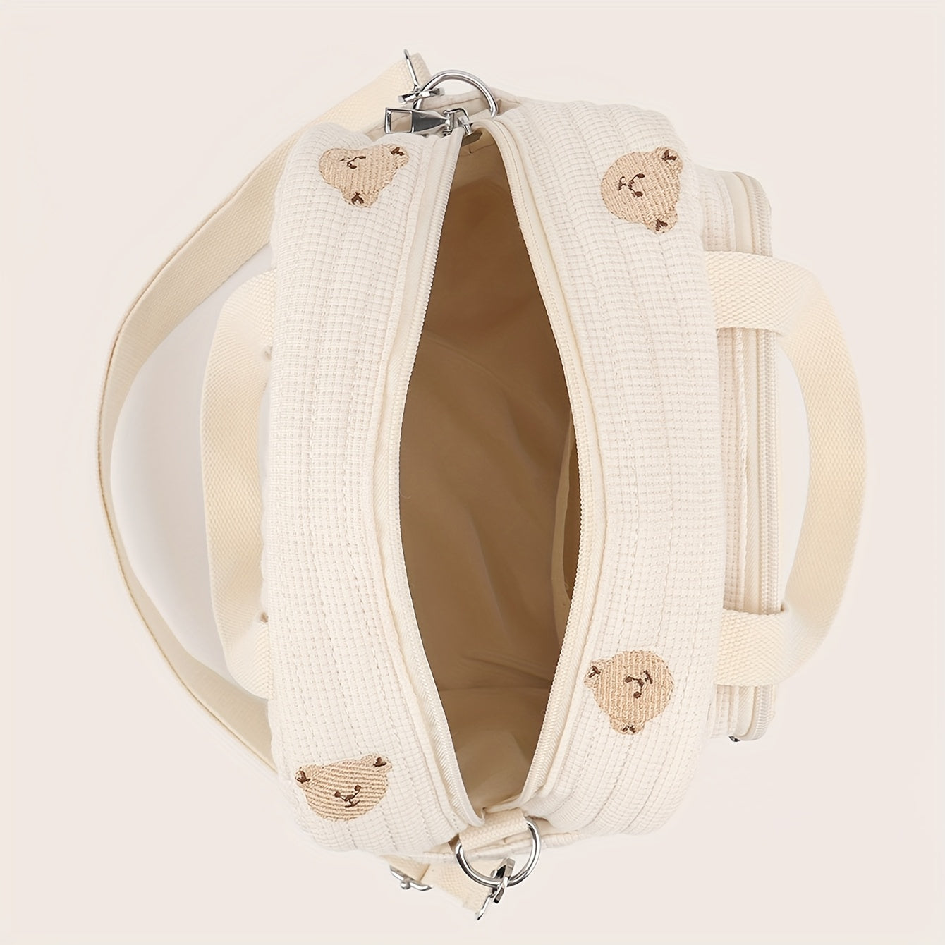 1pc Bear Mommy Handbag Outing Storage Bag Diaper Storage Bag