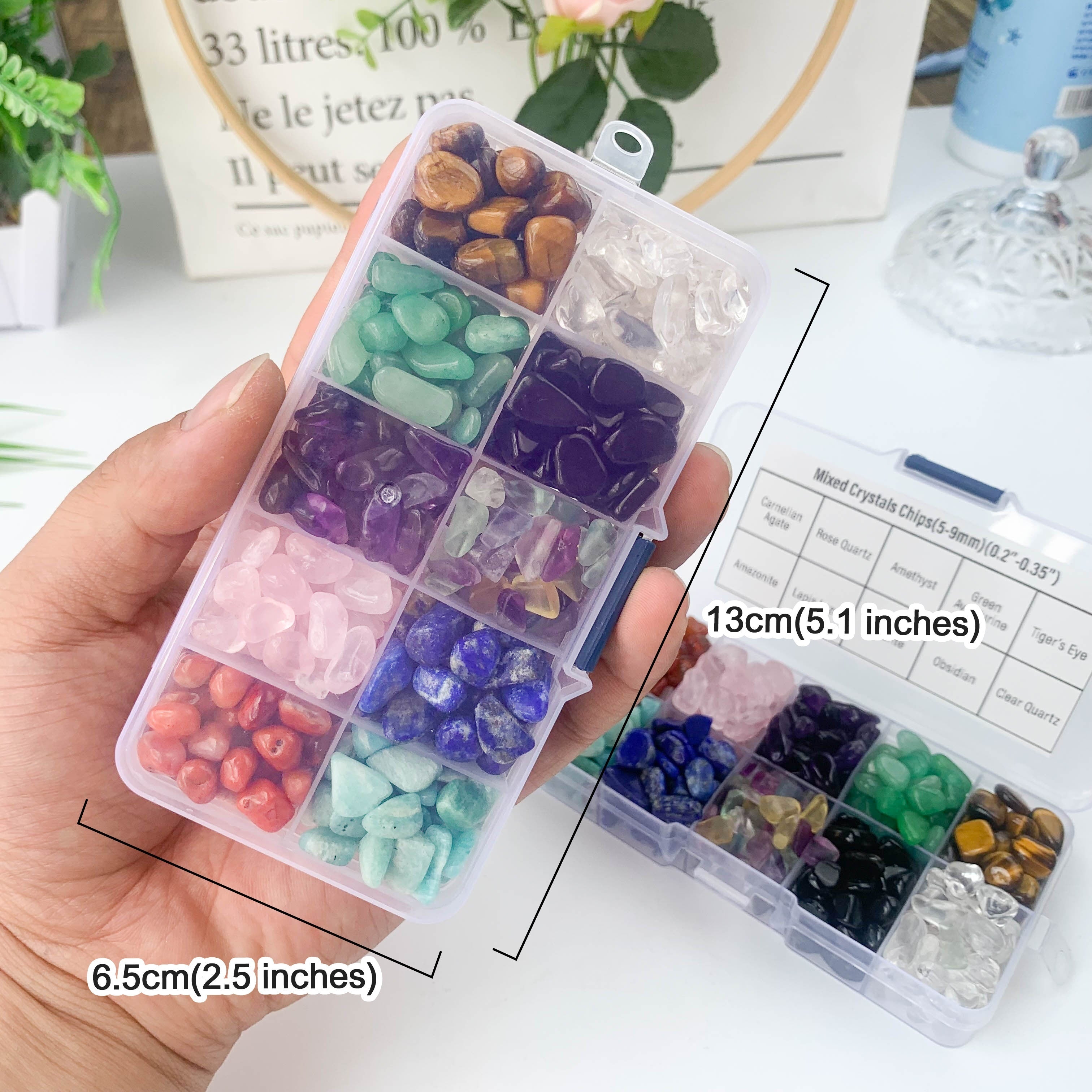 2LB 10 Types Rare Crystal Gem Collection Box For Reiki Healing Art