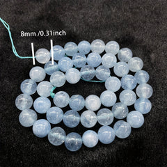 6 8 10MM Natural Aquamarine Beads for Jewelry Making DIY
