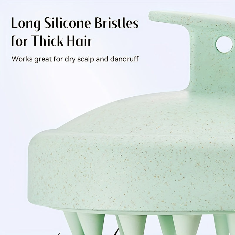 Scalp Massager Shampoo Brush Soft Silicone Bristles Hair Scrubber