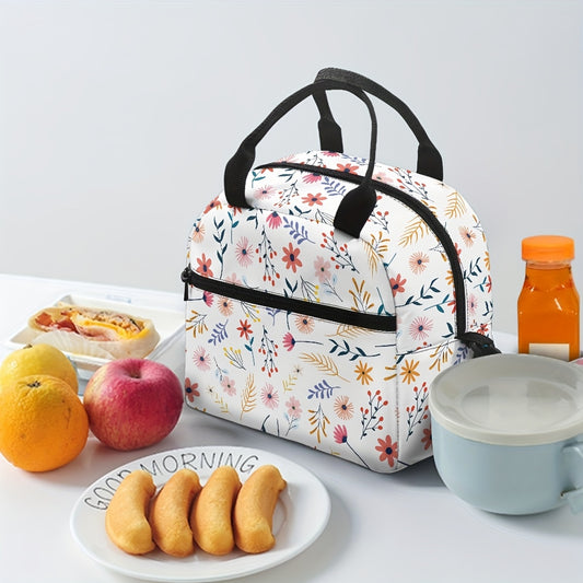 Pastel Flower Insulated Cooler Bag 23x12x20 - Spacious & Portable