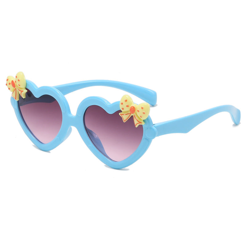 Kids Heart-Shaped Bow Sunglasses UV Protection Holiday Party Gift