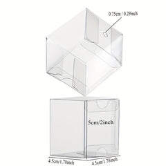 Clear Single Cake Pop Box With Hole 4X4X5.08cm Treat Boxes Small Gift Boxes