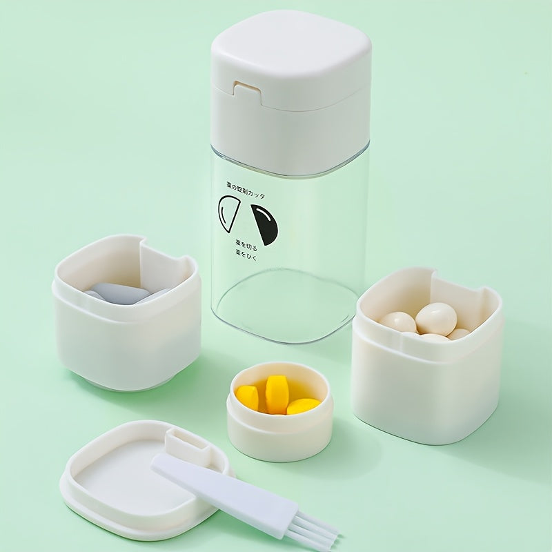 MedCare Portable Pill Cutter & Divider 5 in 1 Medicine Storage Case