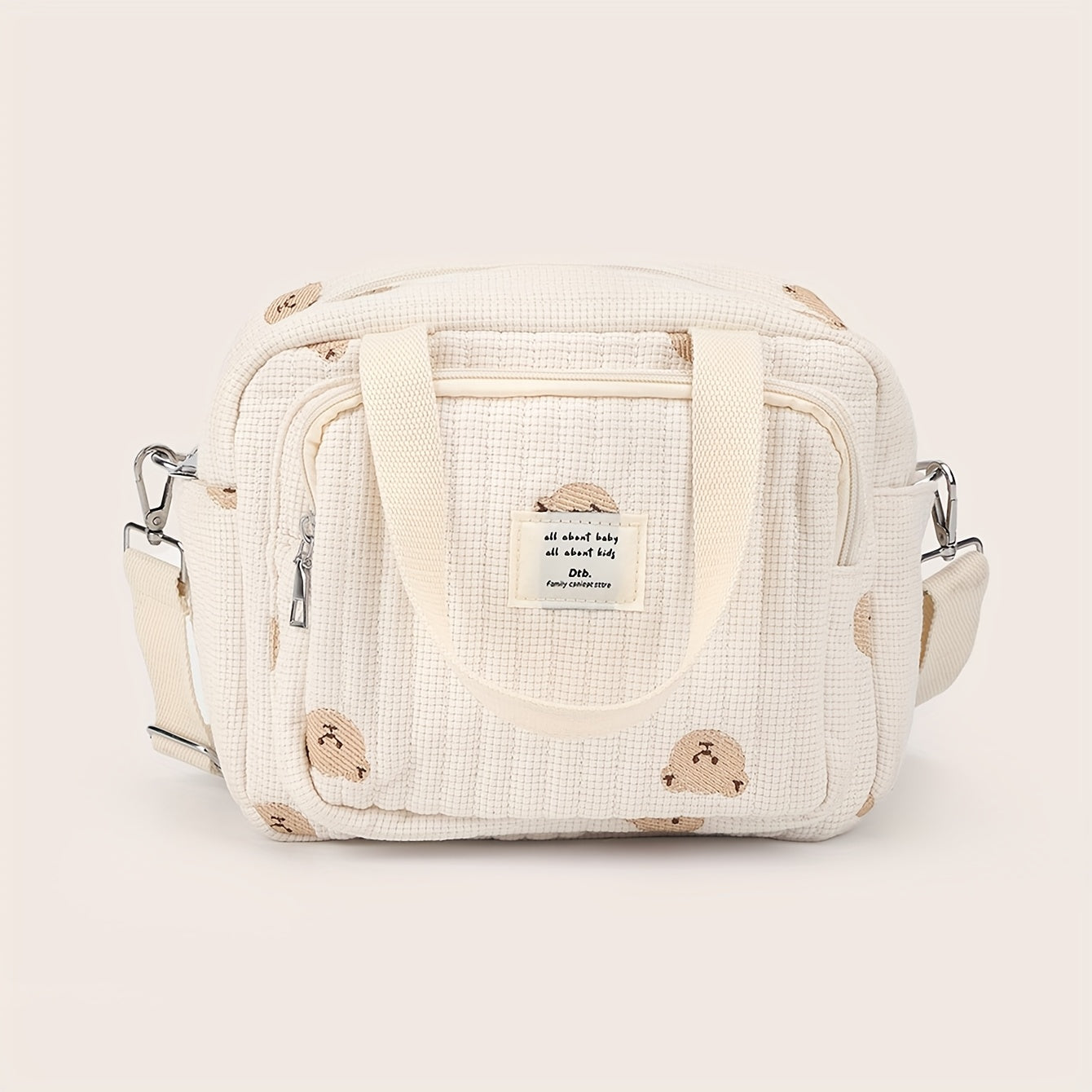 1pc Bear Mommy Handbag Outing Storage Bag Diaper Storage Bag