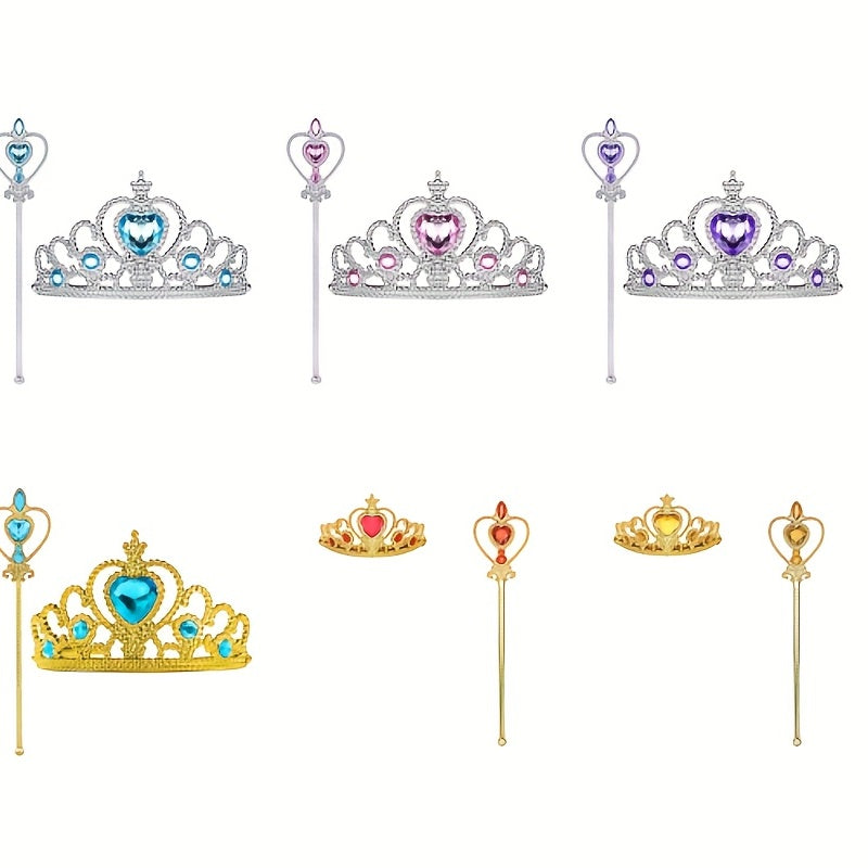 Girl's Cosplay Princess Crown Fairy Stick Dress Up Performance Accessory