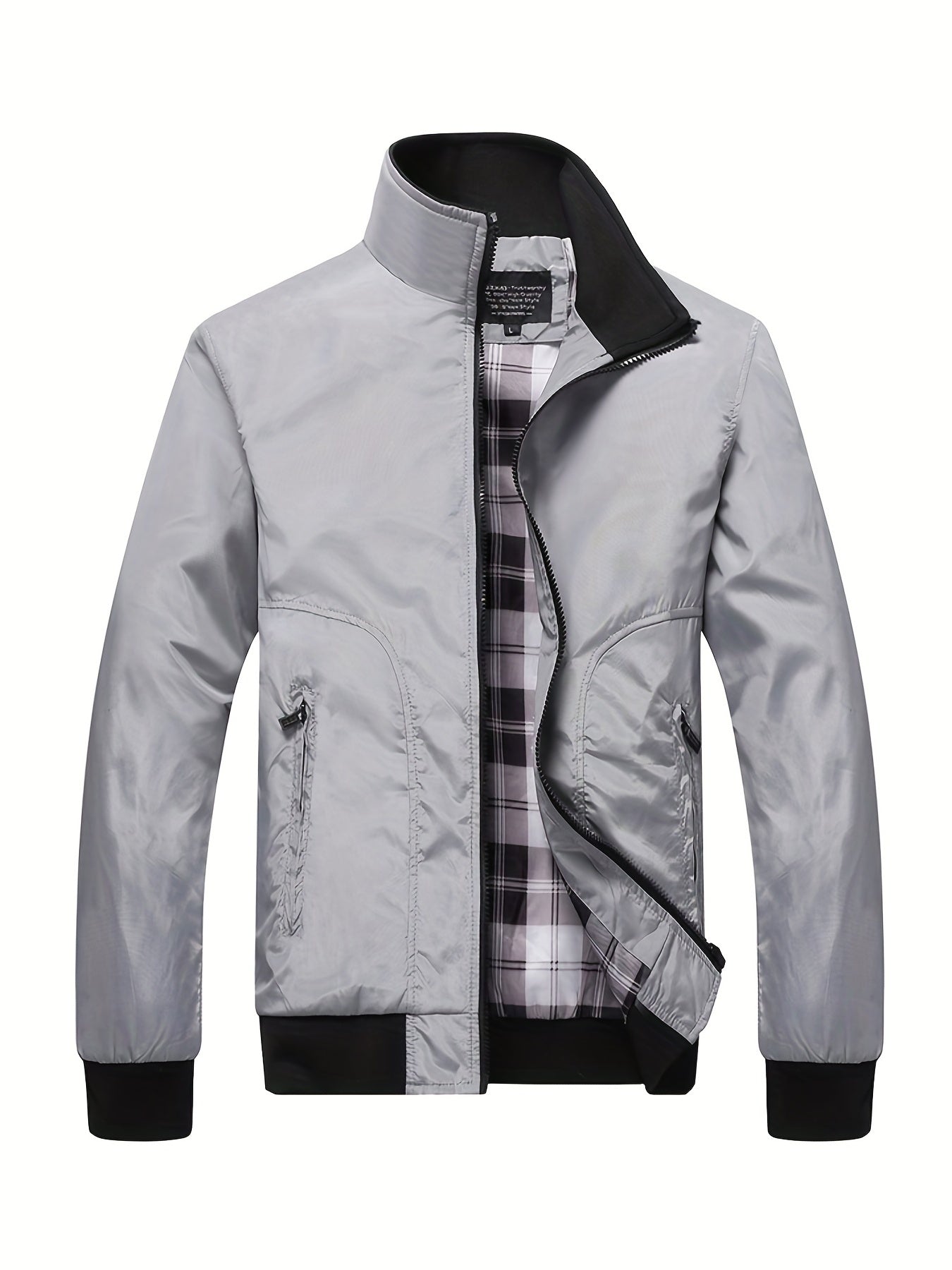 Men's Zip-Up Sports Jacket with Pockets